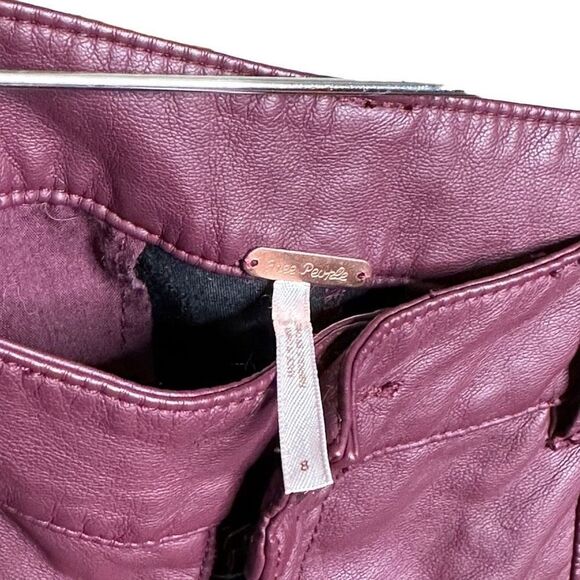 Free People Faux Leather Pants 8 - Picture 7 of 10